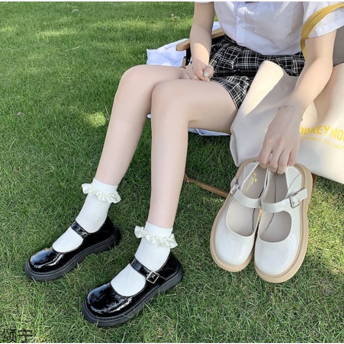 Giày Nữ LOLITA Da Bóng Cao Cấp Năng Động Trẻ Trung Đế Bằng- GN402