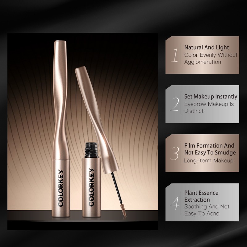 Gel Chuốt Lông Mày Colorkey Công Thức Tạo Màng Nhanh Khô Kháng Nước Trang Điểm Mắt Tự Nhiên 3.5ml