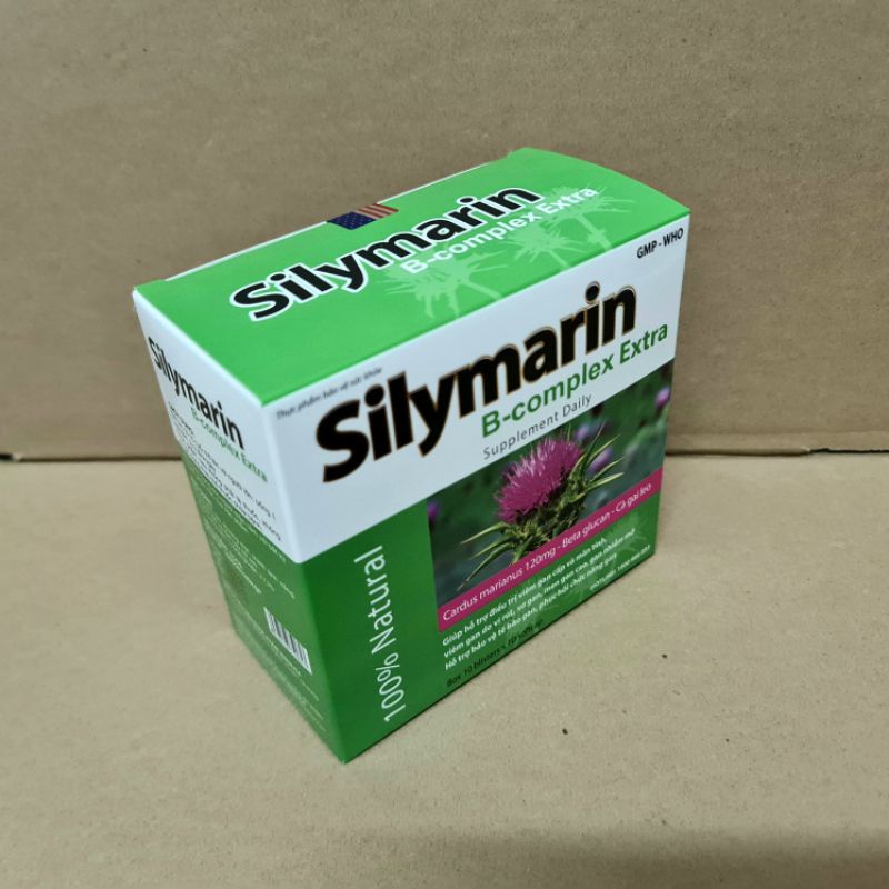 Silymarin B complex Giúp mát gan, lợi mật, tăng cường chức năng gan hộp 100 viên
