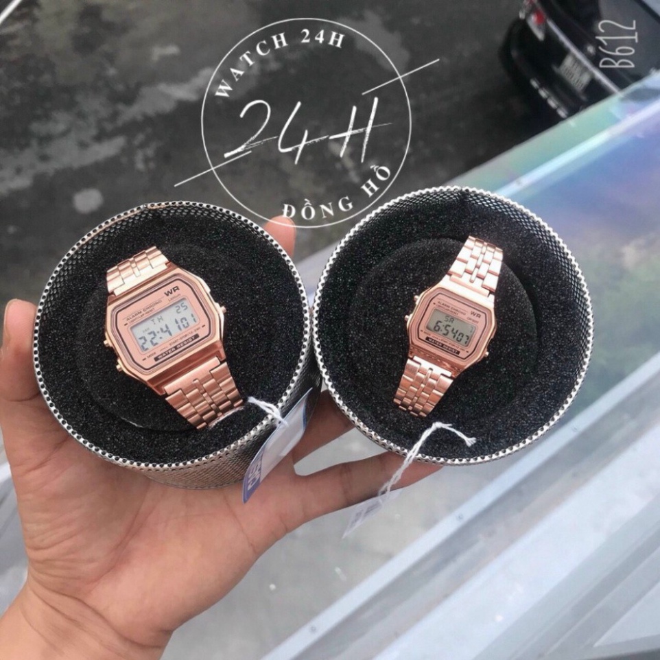 Đồng hồ nam nữ Casio A159 WR06, dây thép không gỉ sang trọng,kiểu dáng hot nhất 2021