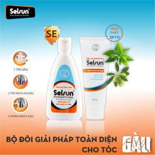 Combo Dầu Gội Xả Selsun 1% 100ml [Coco Shop] Sel Sun 1% Selenium Sulfide