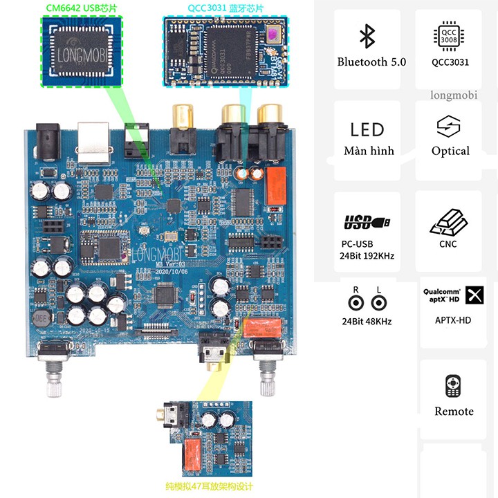 Suca Audio T1 Đầu Giải Mã Âm Thanh Tube Nhạc Vàng Chuyên Dụng Tặng Dây USB MoveOn