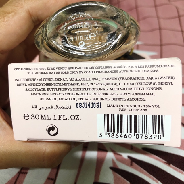 Nước hoa Coach authentic 100% cắp nách mang về