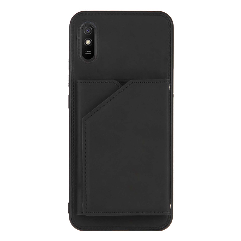 Bao Da Điện Thoại Mềm Màu Trơn Có Ngăn Đựng Thẻ Cho iPhone 7 8 Plus X Xs Xr Max SE 2020