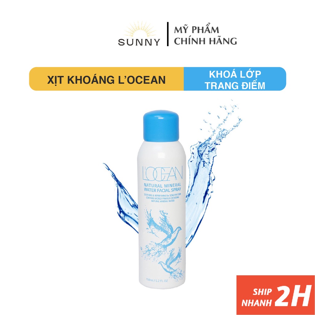 Xịt khoáng thiên nhiên L'OCEAN 150ml làm mát và dịu da