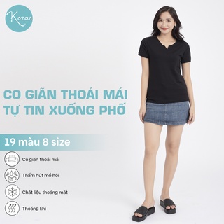 Áo thun cổ chìa khóa - Đen