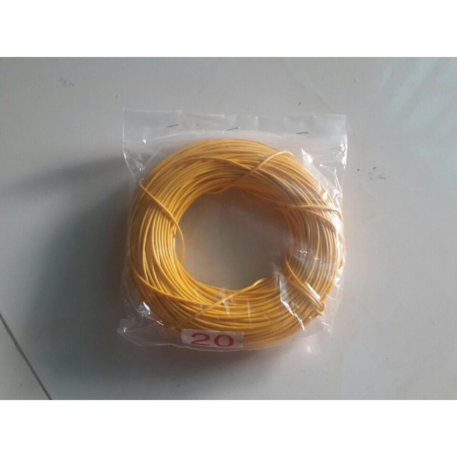 Dây điện xe máy size 0.5 màu vàng ( cuộn 0.5 Kg)