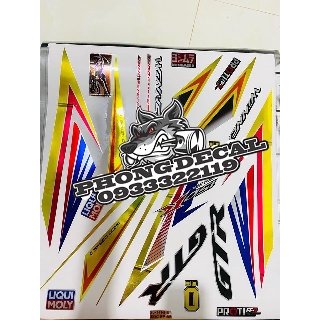 Tem Rời Honda Winner 150 GTR Trắng (Chất Liệu Crom)