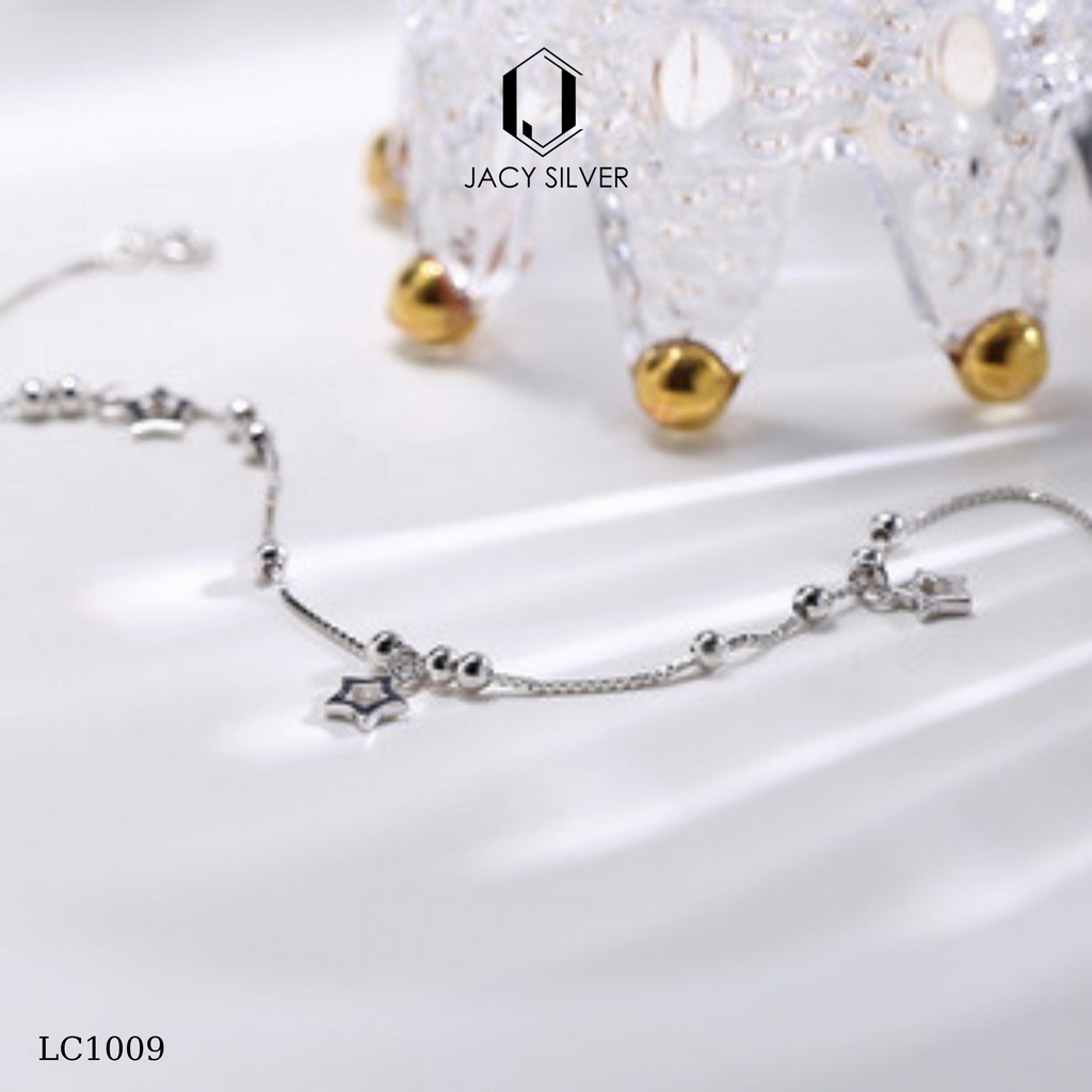 Lắc Chân Bạc 925 Ngôi Sao, Vòng Chân Bạc Ý Cho Nữ Jacy Silver LC1009