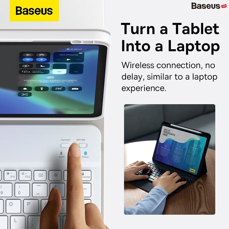Bao Da Nam Châm Tích Hợp Bàn Phím Baseus Brilliance Detachable Keyboard Case cho iPad Pro（2018/2020/2021）