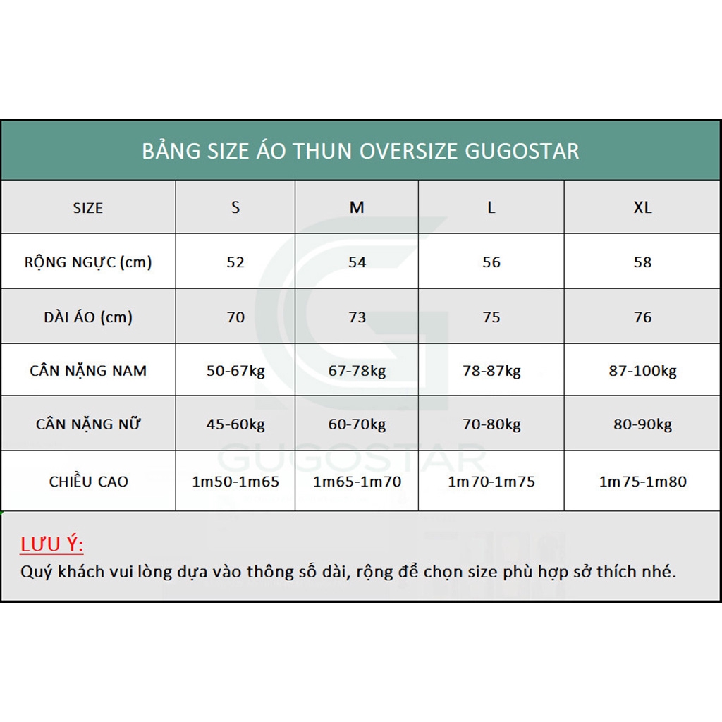 Áo Thun Trơn Oversize (Form Rộng) Unisex Gugostar G450, Chất Cotton Mỏng Mát Co Giãn 2 Chiều, Thấm Hút Mồ Hôi