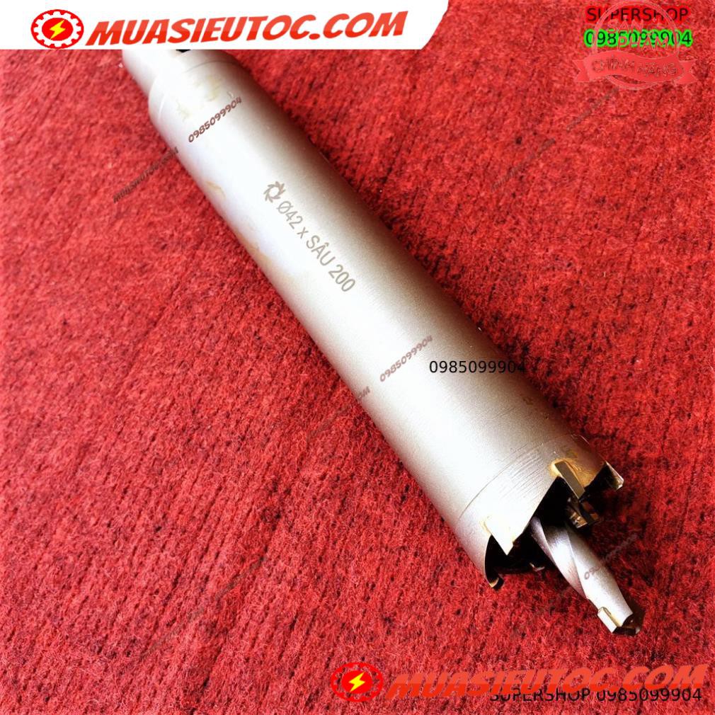 Mũi khoan rút lõi khoét tường gạch sâu Phi 42 x 200 mm không khoan bê tông, không khoan chế búa