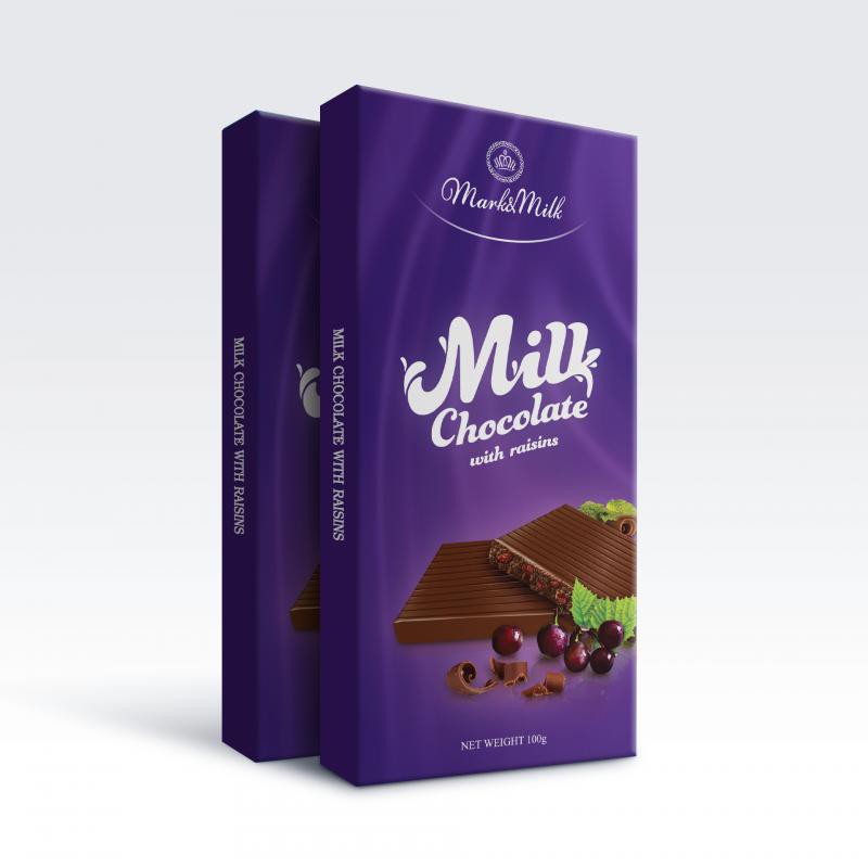 Socola sữa nhân nho thanh 100g vị ngọt nhẹ của socola cùng độ bùi của nho đem đến cho bạn ngày mới đầy tươi trẻ