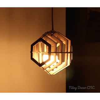 ĐÈN GỖ TREO TRANG TRÍ DẠNG LỒNG ĐÈN NHỎ GỌN, MỘC MẠC
