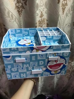 (Kèm quà) Tủ Mỹ phẩm doremon 3 tầng 3 học