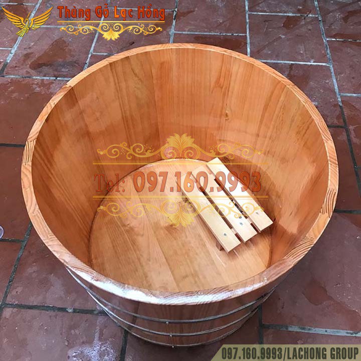 Bồn Tắm Tròn Gỗ Thông Nhập Khẩu | BigBuy360 - bigbuy360.vn