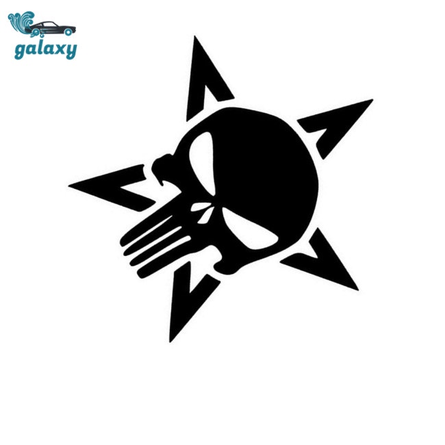 Galaxy Miếng Dán Trang Trí Xe Hơi Họa Tiết Đầu Lâu Phản Quang A068