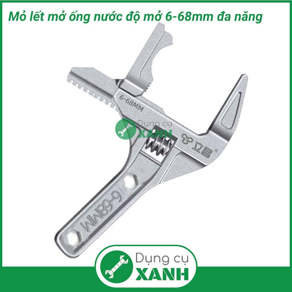 Mỏ lết ngắn vòm miệng lưỡi răng cưa độ mở lớn từ 6-68mm