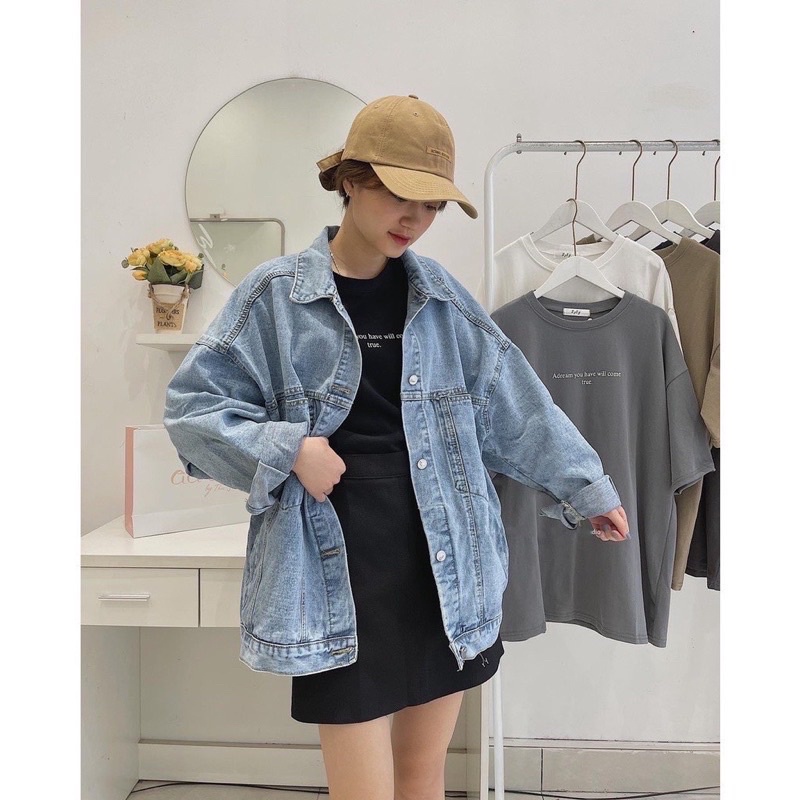 ÁO KHOÁC BÒ TRƠN DÁNG THỤNG 2 TÚI TRƯỚC