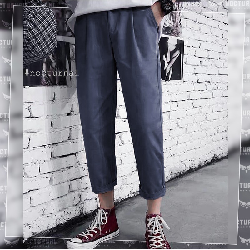 Quần Baggy Kaki Basic Unisex Nocturnal (3 màu: Đen, Xám, Kem) | BigBuy360 - bigbuy360.vn