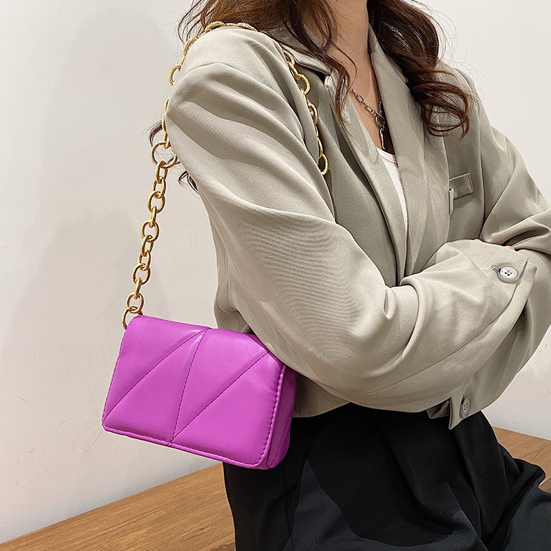 IELGY Túi Đeo Vai Hình Vuông Cỡ Nhỏ Phối Dây Xích Thời Trang Cho Nữ