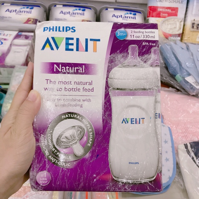 Bình Sữa Avent (1 set 2 bình 330ml)