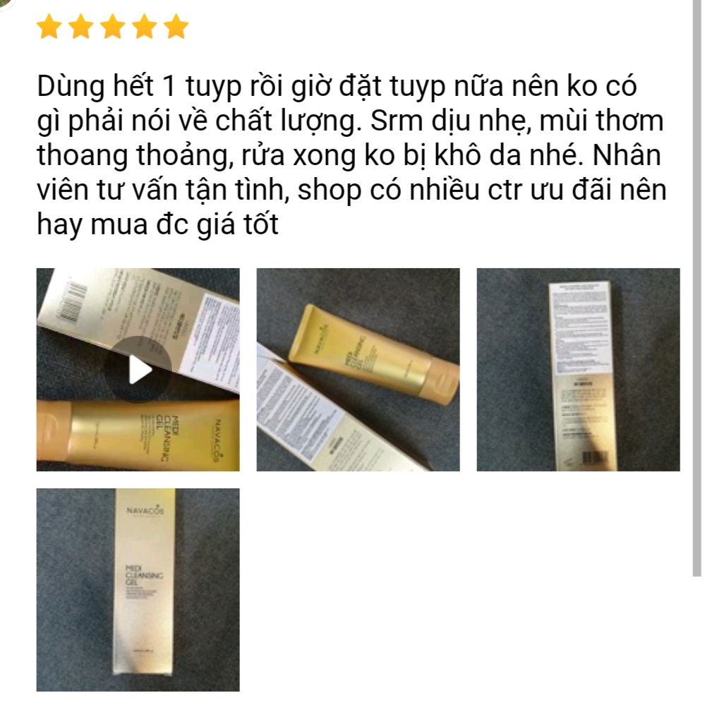 Sữa rửa mặt Navacos Medi Cleansing gel, sữa rửa mặt cho da dầu mụn,sữa rửa mặt cho da khô,trắng da,sữa rửa mặt nam 100ml