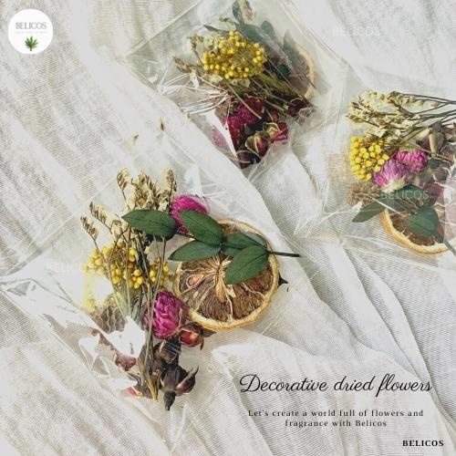 Hoa khô trang trí sáp thơm, nến thơm - Mix nhiều loại