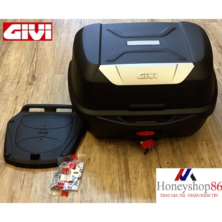 Thùng đựng đồ xe máy Givi E43NTL Mulebox 43L Monolock – Monokey System Technology Tặng đế đệm HONEYSHOP86