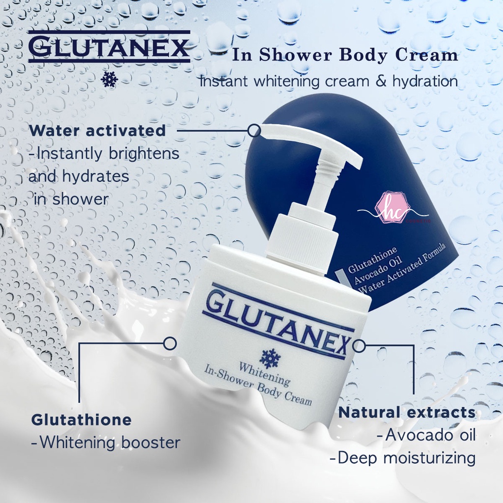 Sữa Tắm Dưỡng Trắng Body Glutanex 300ml - Kem tắm kích trắng cấp tốc, chống nhăn da body - Hương Chất Cosmetic