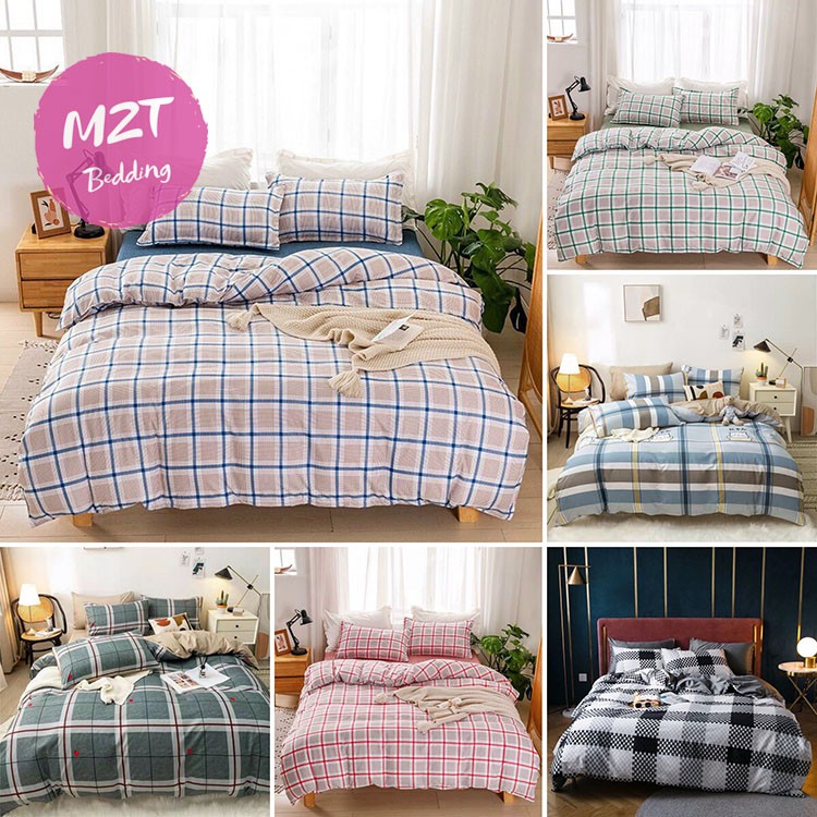 Bộ chăn ga Cotton poly vintage M2T Bedding chăn ga Hàn Quốc đủ size miễn phí bo chun