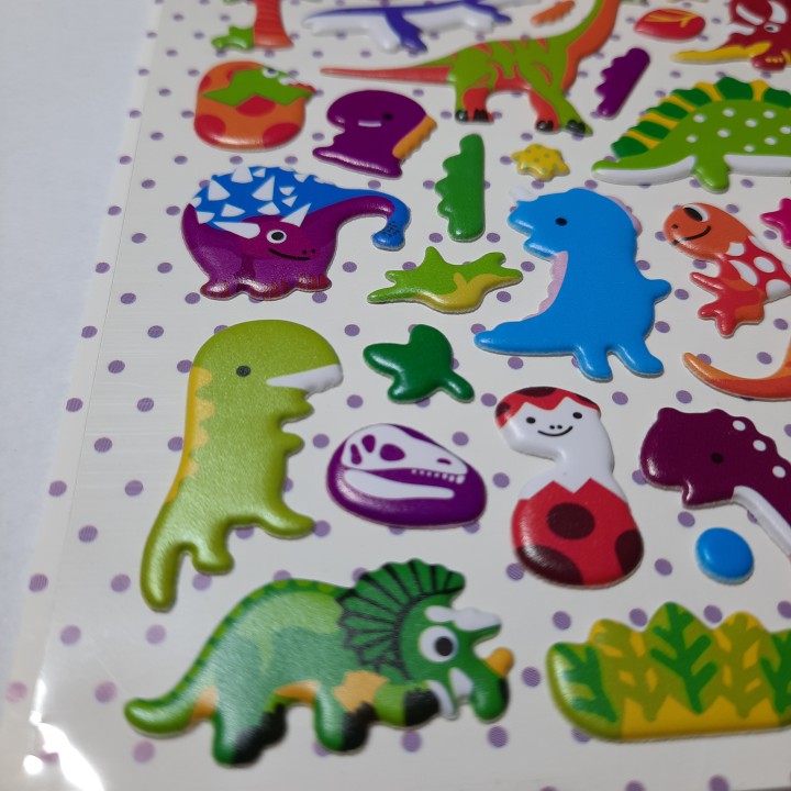 sticker cute hình khủng long cực đáng yêu dùng làm đồ chơi cho bé, sticker dán điện thoai và trang trí khác