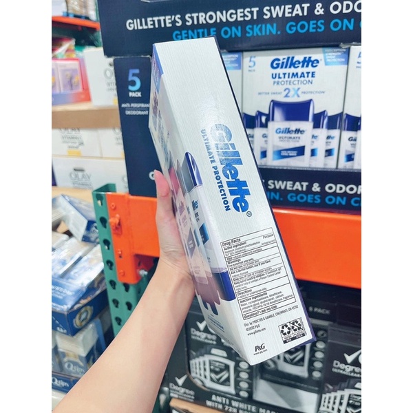 Set 5 chai lăn khử mùi nam Gillette ultimate protection 2x