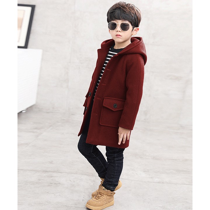 [LH6128} Áo khoác dạ giữ ấm cho bé trai 12-42kg