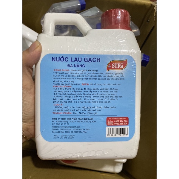 Nước lau gạch đa năng sifa cao cấp tẩy sạch cặn bẩn,rêu , cáu bẩn toilet...( vết bẩn cũ thành mới)