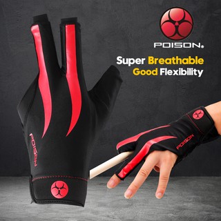 POISON găng tay bida Găng tay Một mảnh chống trượt Vải Lycra Găng tay Hồ bơi Găng tay Bi da Găng tay Bi-a Phụ kiện