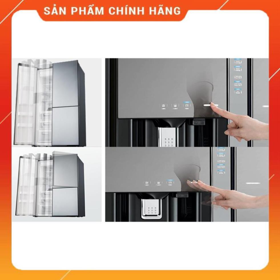 [ FREESHIP KHU VỰC HÀ NỘI ] Tủ lạnh Hitachi  side by side 3 cửa màu gương sọc R-FM800AGPGV4X(DIA) BM