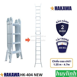 FREESHIP Thang nhôm gấp 4 đoạn 4 bậc Hakawa HK-404 NEW - 4.7 mét