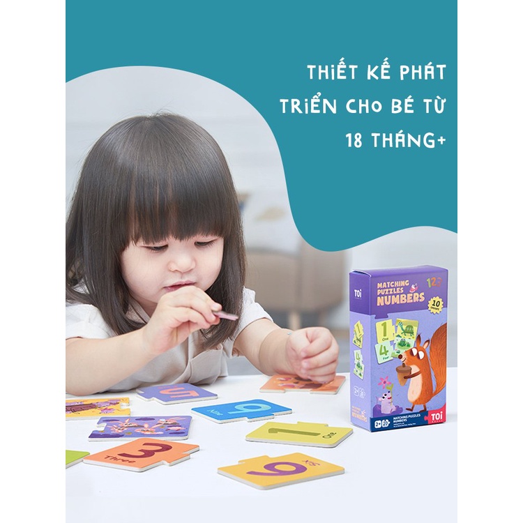 Bộ xếp hình TOI ghép nối hỗ trợ nhận thức cho bé 1,5 - 3 tuổi 6 chủ đề , đồ chơi giáo dục Mom's Love