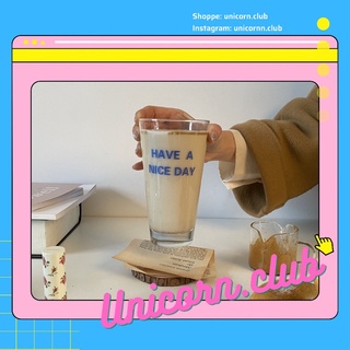 Ly thuỷ tinh have a nice day mang phong cách hàn quốc chịu nhiệt