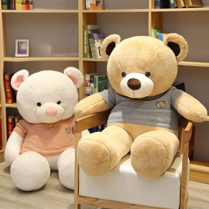 Gấu bông teddy áo len, thú bông to siêu đẹp, thú nhồi bông siêu to khổng lồ