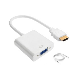 CỔNG CHUYỂN ĐỔI HDMI - VGA ADAPTER - CHẤT LIỆU GỌN NHẸ 100% AN TOÀN (Màu Trắng)