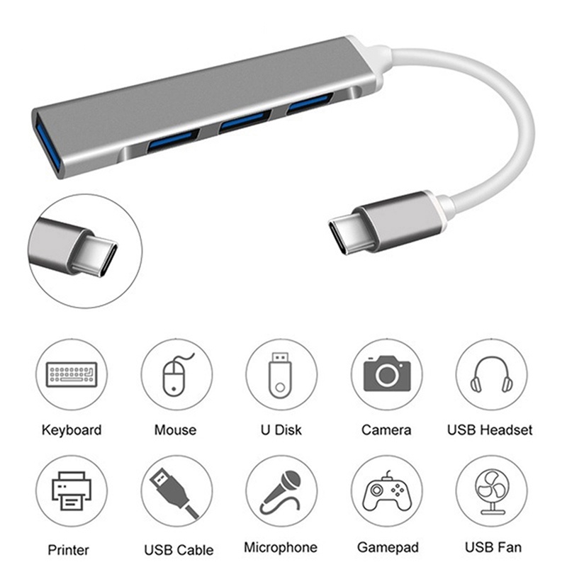 Bộ Chia 4 Cổng Usb C 3.0 Type C 3.1 Cho Lenovo Xiaomi Rnvv