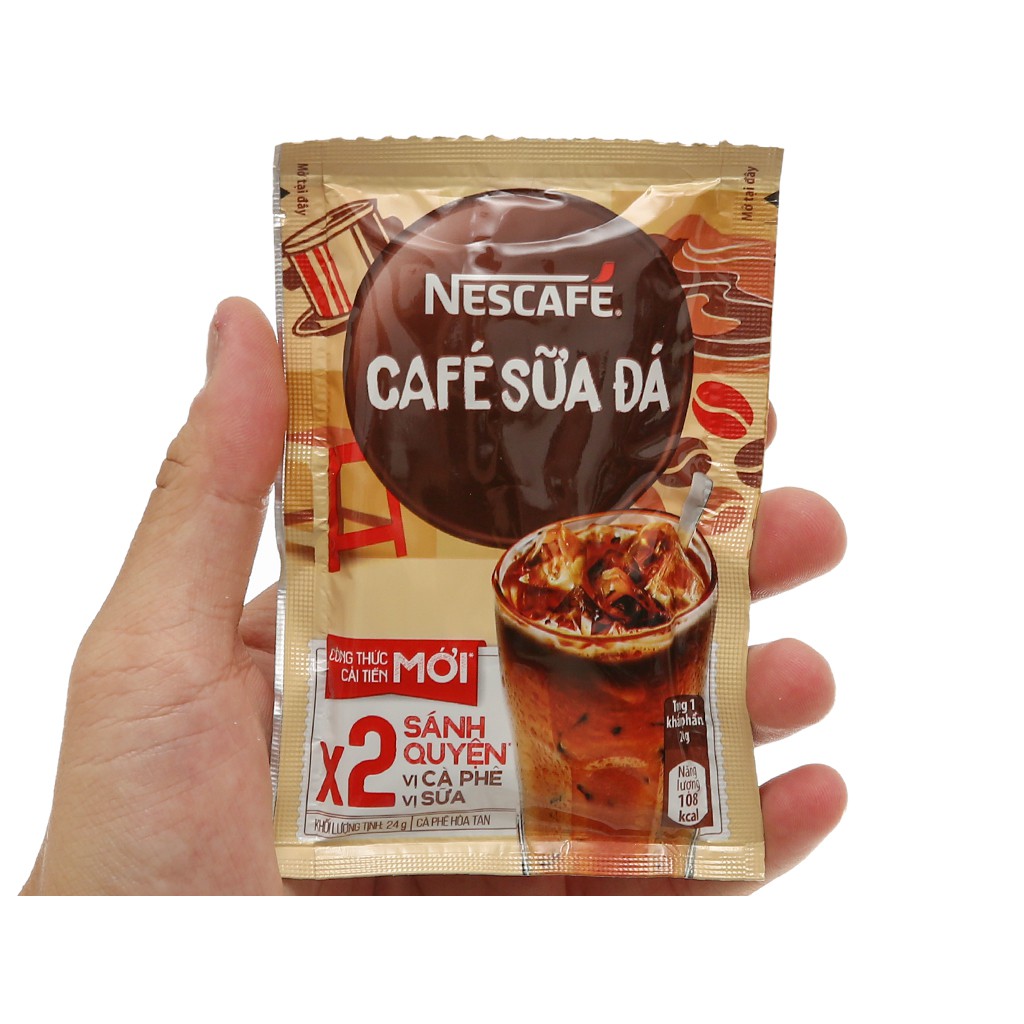 Cafe sữa đá Nescafe hộp 10 gói 200g