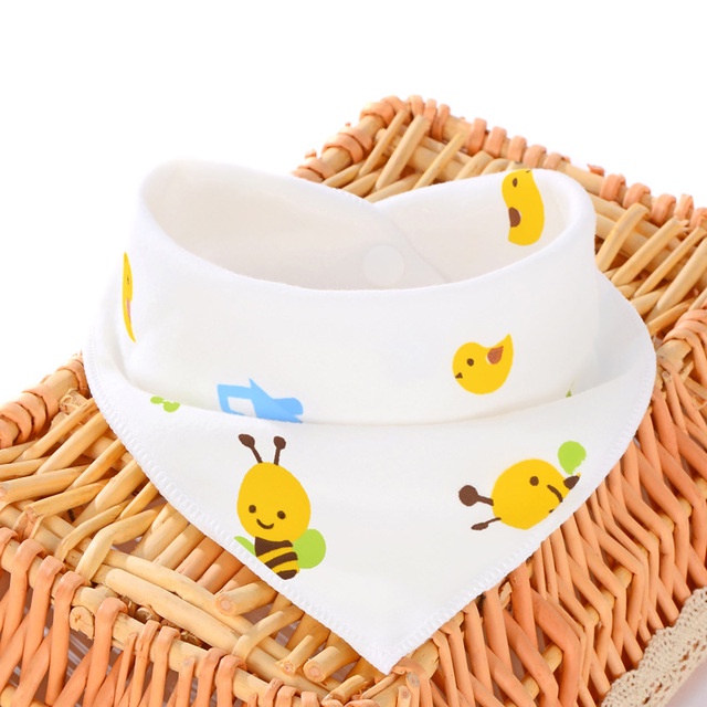Khăn yếm tam giác cotton mềm mịn cho bé phong cách Hàn Quốc