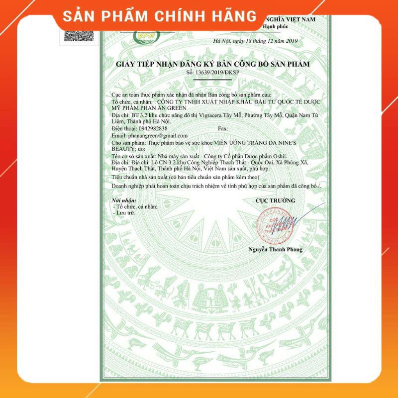 Viên uống trắng da Nine's Beauty | BigBuy360 - bigbuy360.vn