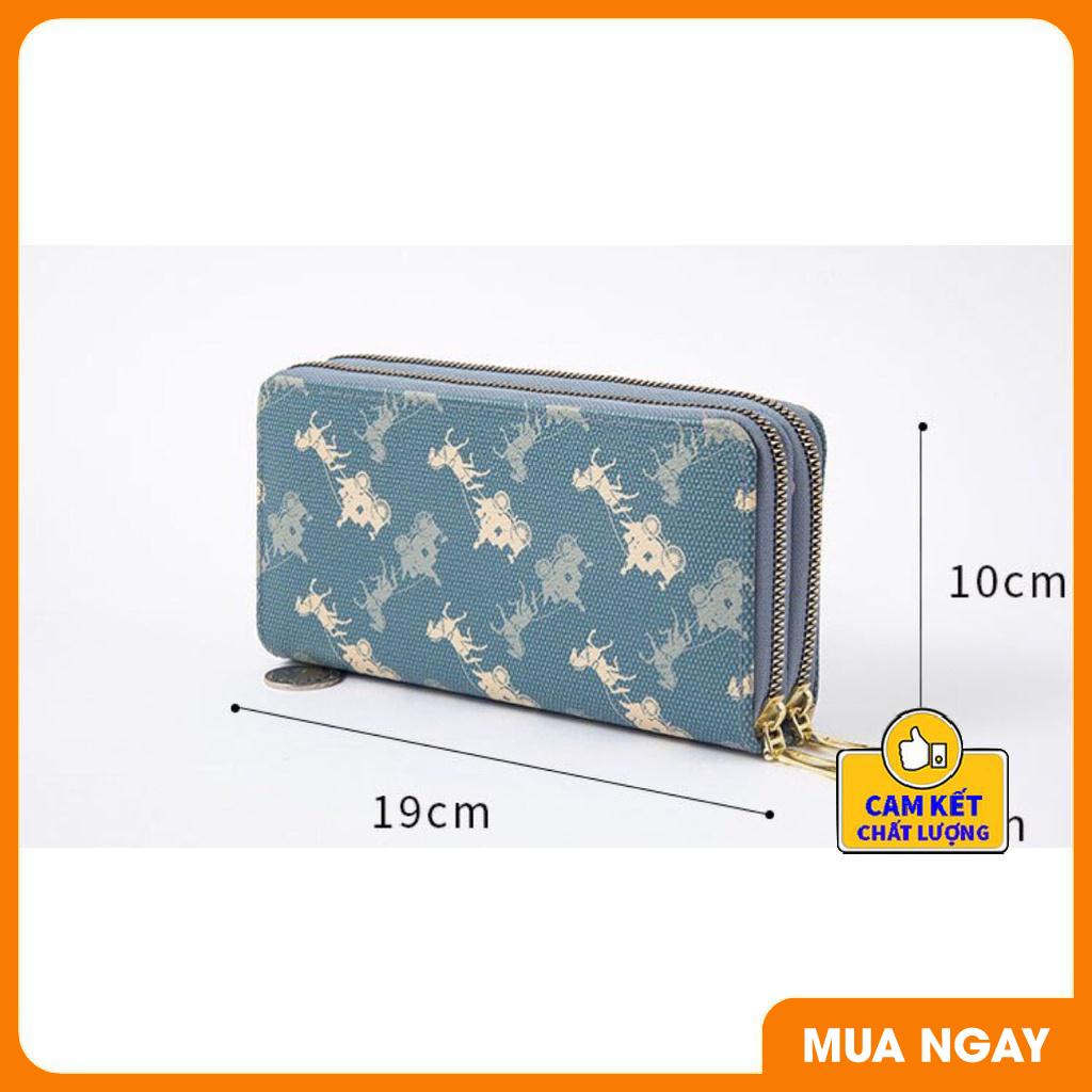 Ví bóp nữ dài đẹp cao cấp họa tiết in hình ngựa kéo xe sang trọng nhiều ngăn đựng tiền,đựng thẻ và điện thoại S920