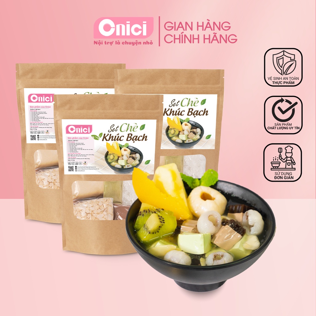 Set chè khúc bạch dùng thử 100g BẾP CỦA MẸ ONICI nấu được 7 chén