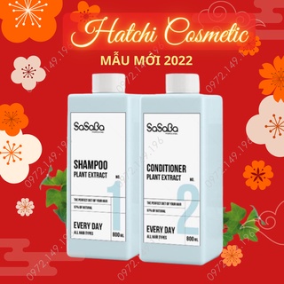 Dầu Gội Dầu Xả Hoàn Hình Sasaba Mẫu Mới 800ml