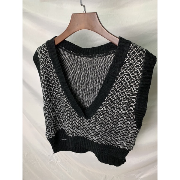 Áo gile len 2hand vintage đồ si